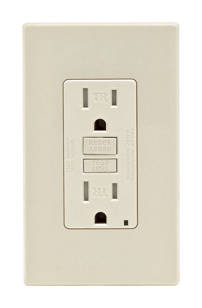 GFCI OUTLET W/plt 15A LA