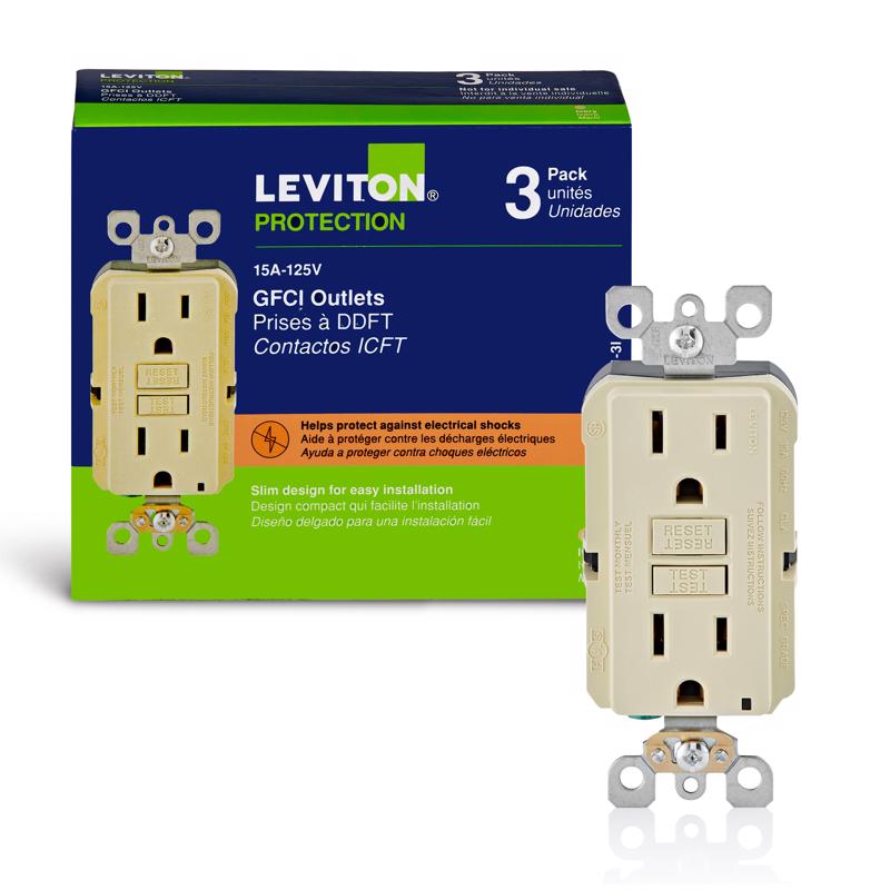 GFCI ST RECEPT 15A IV3PK