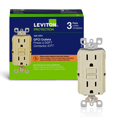 GFCI ST RECEPT 15A IV3PK
