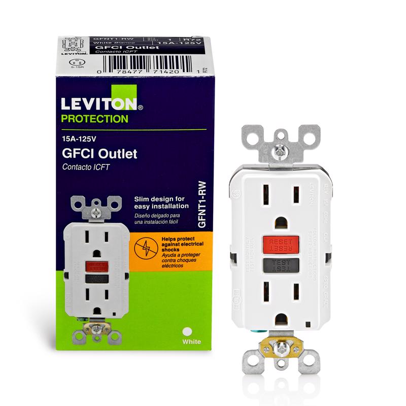 GFI RCPT R&b BUTN WHT15A