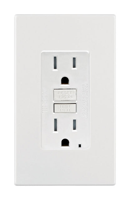 GFI Recpt&wlplt 15A WHT