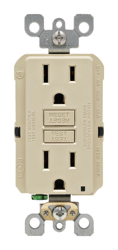 RECEP GFCI SL 15A IVY