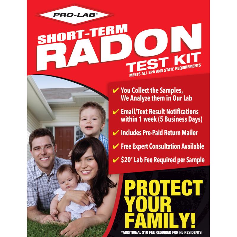 Emery Jensen Radon Test Kit for safety testing, showing the kit components and instructions for detecting radon levels at home.