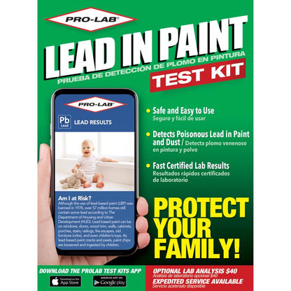 Emery Jensen safety test kit for lead in paint and dust, showing testing tools and sample collection materials.