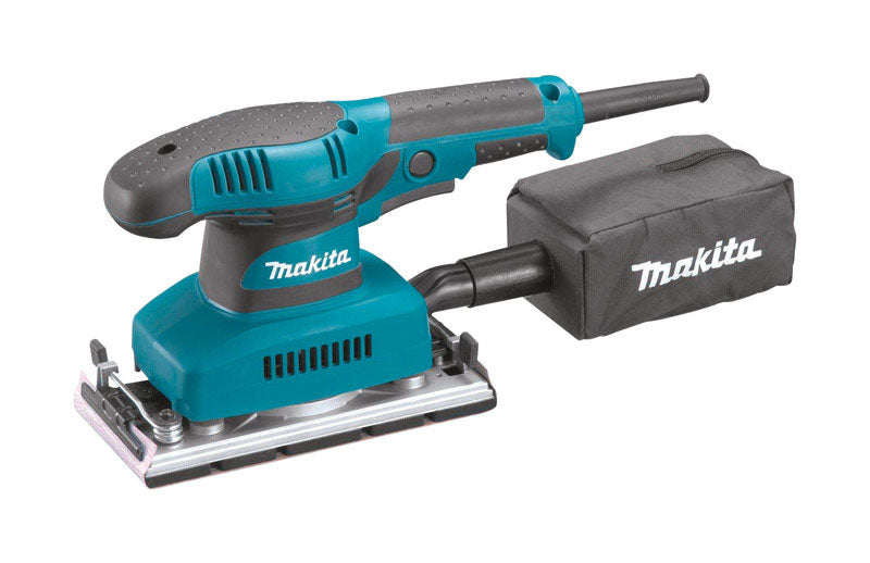 Emery Jensen finishing sander with ergonomic grip and sanding pad, ideal for smooth finishing in woodworking projects.