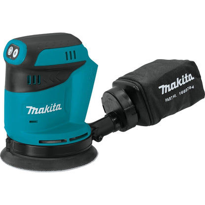 Emery Jensen LXT Rand Orb Sander 5-inch 18V cordless sander with ergonomic design and dust collection system.