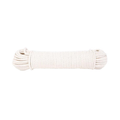 Emery Jensen cotton-poly sash cord for blinds and drapery, 50 feet length, shown coiled in natural color.