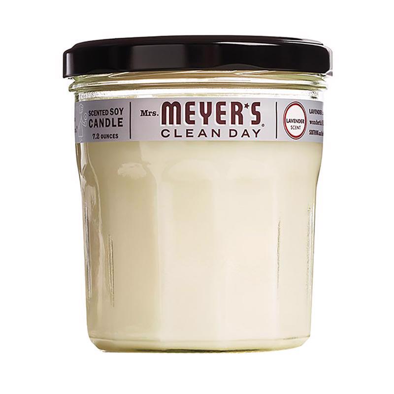 Set of six Emery Jensen lavender soy candles in 7.2oz scented wax containers, perfect for creating a calming ambiance.