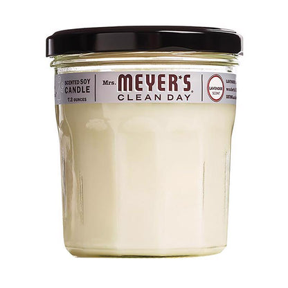 Set of six Emery Jensen lavender soy candles in 7.2oz scented wax containers, perfect for creating a calming ambiance.