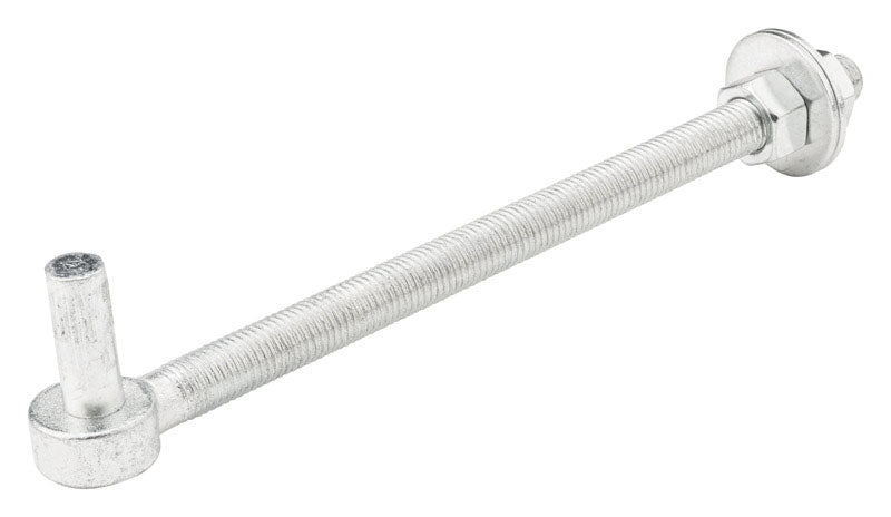 Emery Jensen bolt hook 3/4x12 inches with screw hook and strap hinge for heavy-duty hanging and securing applications.