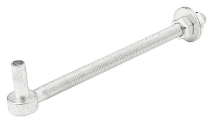 Emery Jensen bolt hook 3/4x12 inches with screw hook and strap hinge for heavy-duty hanging and securing applications.