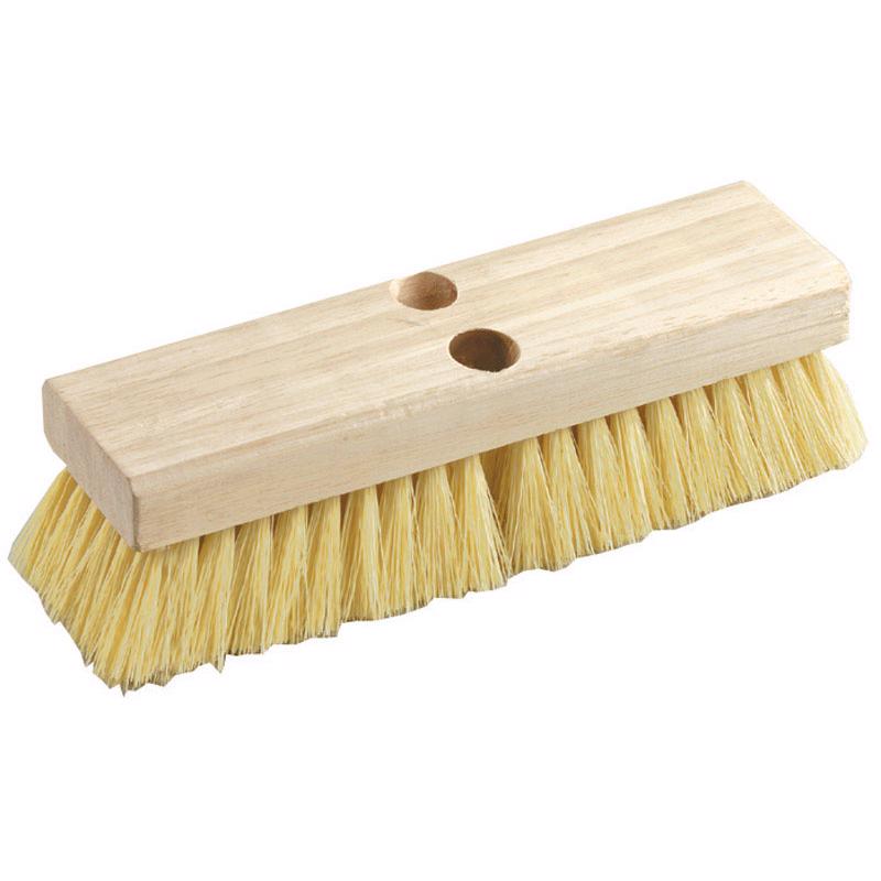 Medium 10-inch Emery Jensen scrub brush with sturdy bristles for cleaning surfaces and scrubbing tasks.