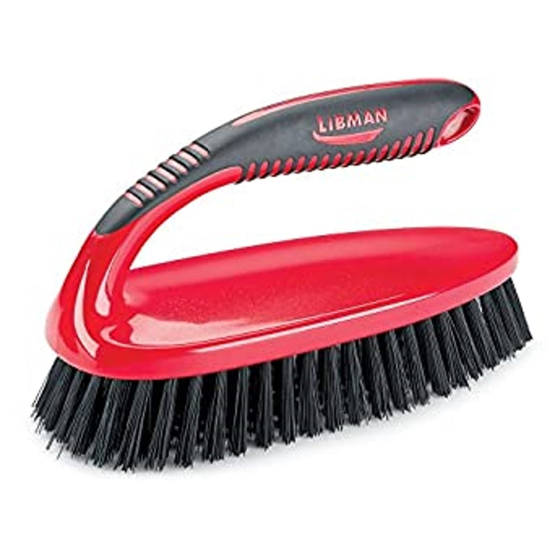 SCRUB BRUSH Rd/blk 3.5"w - Pack of 4