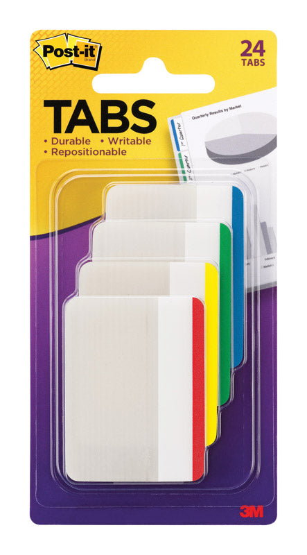 Emery Jensen Post-it TABS 4-Pads self-stick notes with colorful tabs for bookmarking and organizing documents.