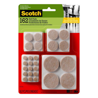 FELT PADS AST BGE 162PK - Pack of 4