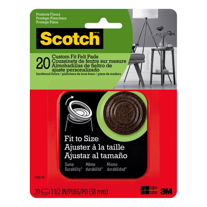PROT PAD 1.5" RND BRN20PK - Pack of 6