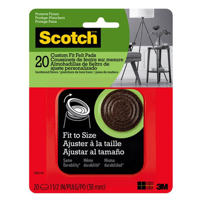 PROT PAD 1.5" RND BRN20PK - Pack of 6