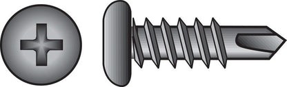 Emery Jensen self-taping screw drill bit PPH6-20X3/8, showing the sharp tip and threading designed for secure fastening.