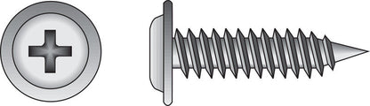 Emery Jensen self-taping screws NDL8X1BX100, metal fasteners with sharp threading for secure wood and metal fastening.
