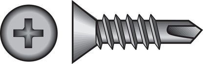 Emery Jensen TEKSC PH FH 10-24X1-1/4 self-taping screw for durable metal fastening, shown in close-up view.