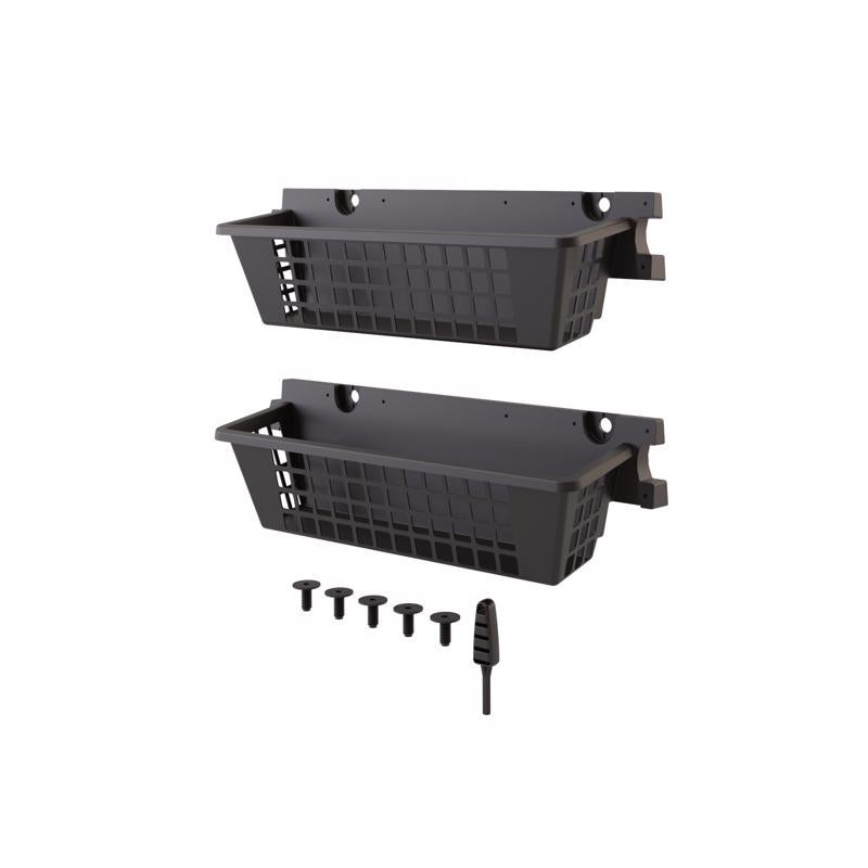 Emery Jensen plastic shed basket, 25-inch, set of 2, durable shed parts and accessories for storage and organization.
