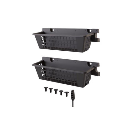 Emery Jensen plastic shed basket, 25-inch, set of 2, durable shed parts and accessories for storage and organization.