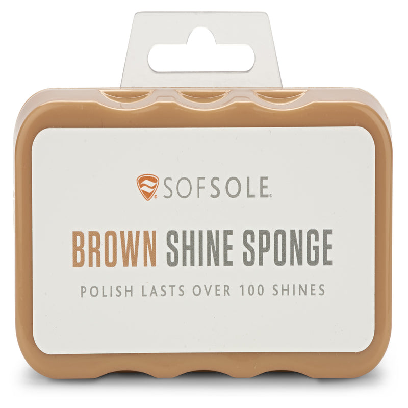 Brown Emery Jensen shine sponge for shoe and boot polish, ideal for restoring and maintaining leather footwear.