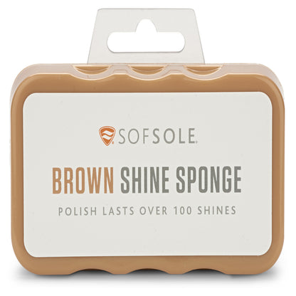 Brown Emery Jensen shine sponge for shoe and boot polish, ideal for restoring and maintaining leather footwear.