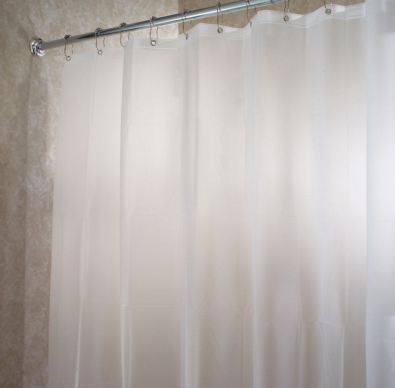 Emery Jensen 78x54-inch shower curtain liner with waterproof fabric and reinforced grommets for bathroom privacy and protection.