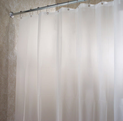 Emery Jensen 78x54-inch shower curtain liner with waterproof fabric and reinforced grommets for bathroom privacy and protection.