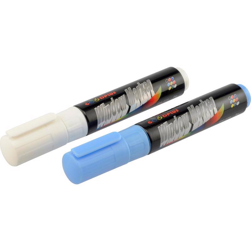 Emery Jensen WindW Marker sign accessories in blue and white, 2-pack for marking and signage purposes.