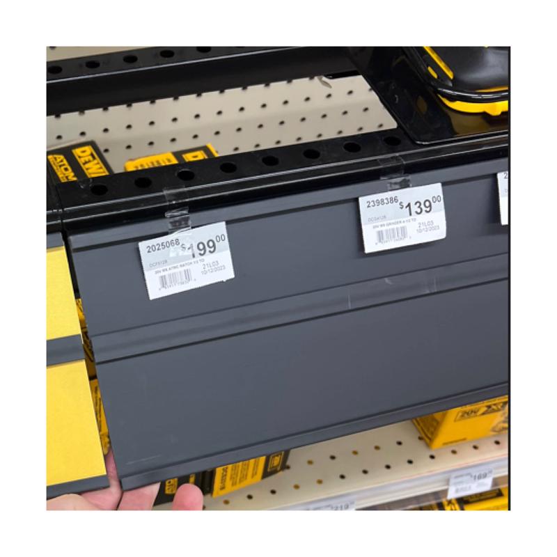 Black 48-inch aisle marker sign holder by Emery Jensen, suitable for signage and wayfinding in retail or commercial spaces.