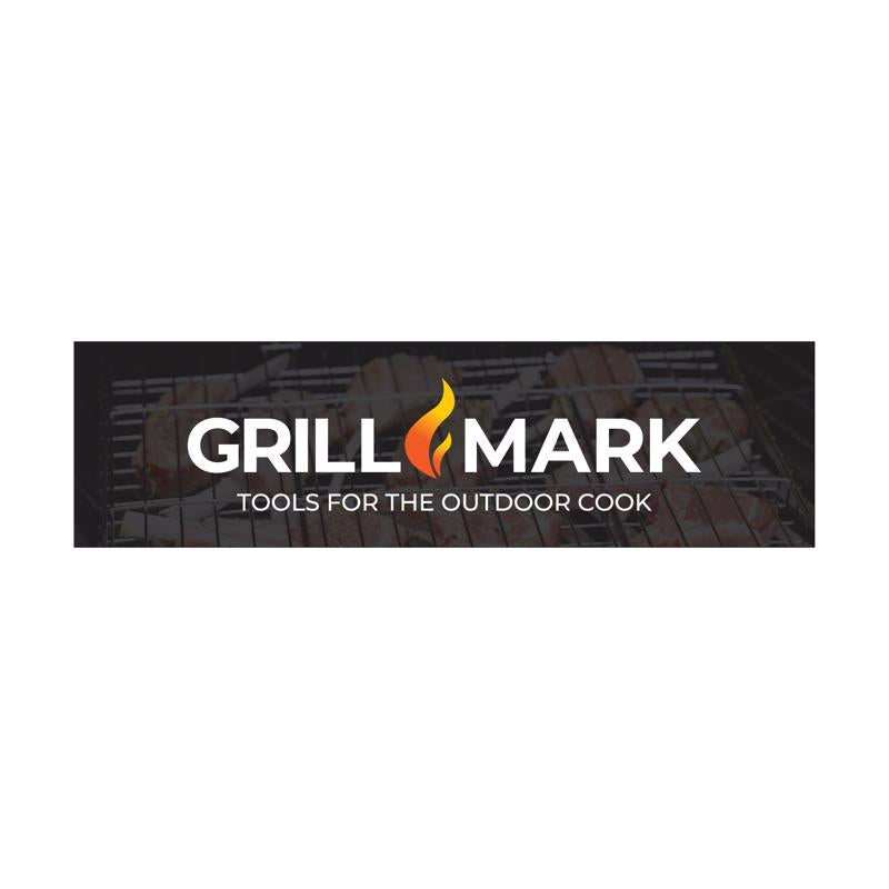 Emery Jensen Canopy Topper Grillmark signage with durable sign holder, designed for outdoor display and branding.