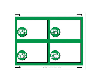 Emery Jensen L&G signage sign holder, 5 x 3.5 inches, used for displaying signs and messages in commercial or retail settings.