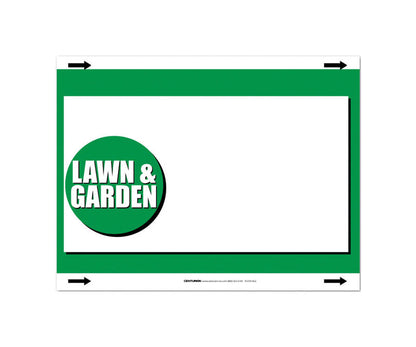 Emery Jensen L&G weatherproof sign holder displaying a 7x11 inch signage for indoor or outdoor use.