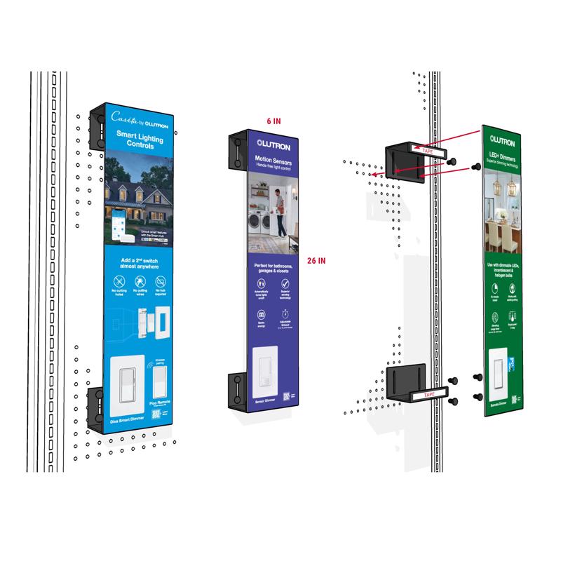 Lutron Sign Kit by Emery Jensen featuring signage and sign holders for professional display and organization.