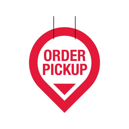 Emery Jensen online pickup sign kit with clear signage and sign holder for easy customer service communication.