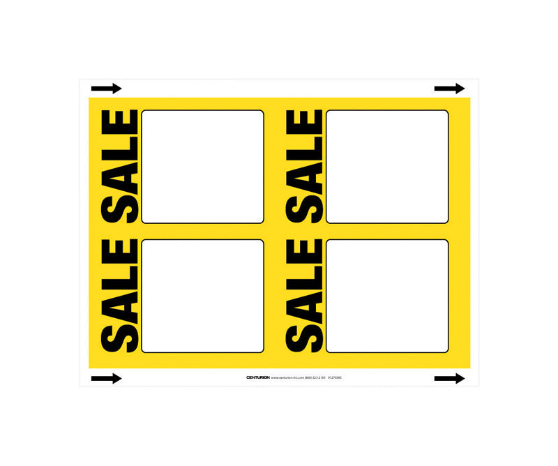 Emery Jensen water proof signage sign holder displaying a 5x3.5-inch waterproof sign for indoor or outdoor use