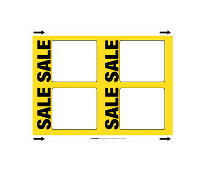 Emery Jensen waterproof sign measuring 5x3.5 inches, designed for signage and sign holders, ideal for outdoor displays.