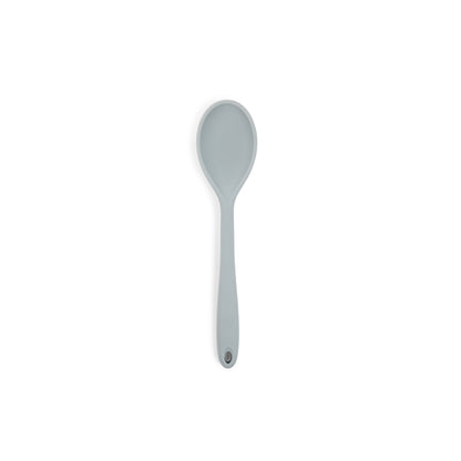 Gray silicone spoon from Emery Jensen, a versatile kitchen utensil with a smooth silicone handle and durable head.