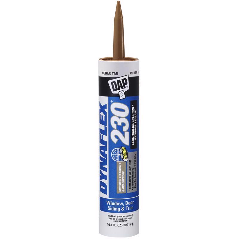 Pack of 12 Emery Jensen siliconized acrylic caulk tubes in tan, 10 oz each, suitable for sealing and filling gaps in various surfaces