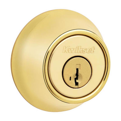 Emery Jensen single cylinder deadbolt lock with P-bracket, designed for secure door installation.