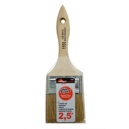 Pack of 12 Emery Jensen double-thick 2.5-inch single-use toss-away brushes, ideal for cleaning or application tasks.