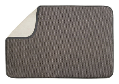 Emery Jensen mocha XL drying mat for sinkware, soft fabric with absorbent surface, ideal for drying dishes and utensils.