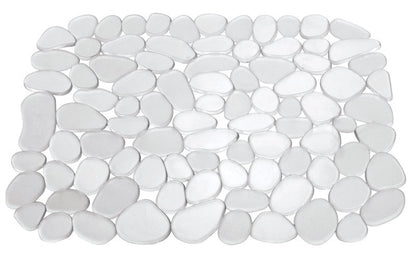 Emery Jensen Sinkware clear sink mat measuring 10.8x12.3 inches, protecting sink surfaces from scratches and damage.