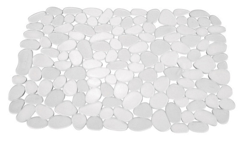Gray sink mat from Emery Jensen Sinkware, measuring 10.75x12.25 inches, designed to protect sink surfaces and prevent slipping.