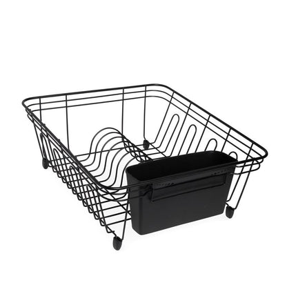 Black 14-inch sinkware organizer by Emery Jensen, designed for efficient kitchen or bathroom storage.