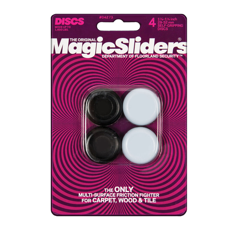 Emery Jensen FloorSlide sliders and grippers with 1-1/8 x 1-1/4 inch tips for flooring installation tools.