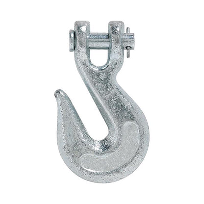 Two Emery Jensen CLVS Grab HK ZP slip clevis hooks, 0.5-inch, in a pack of two, featuring zinc-plated steel construction.
