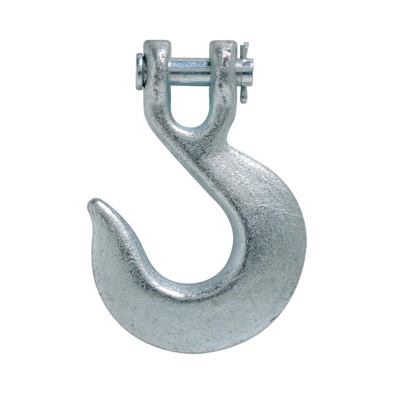 Set of five Emery Jensen slip clevis hooks in stainless steel, 0.25-inch size, for secure lifting and rigging applications.
